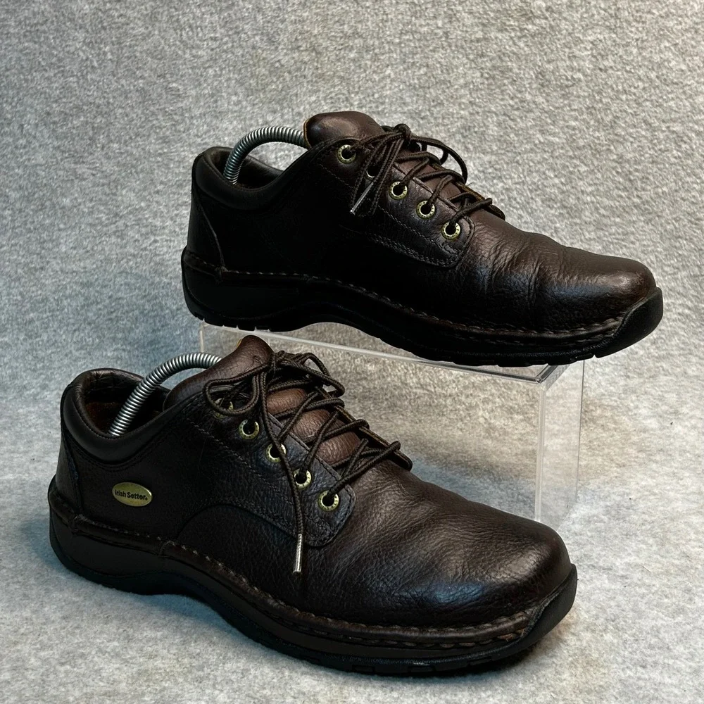 Men's Irish Setter Voyager 3853 Brown Leather Oxford Work Shoes 9.5D Slip Resist